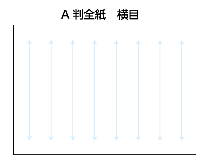 A版全紙の横目の紙