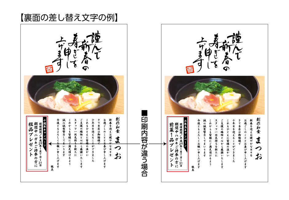 黒(スミ)版差し替え印刷