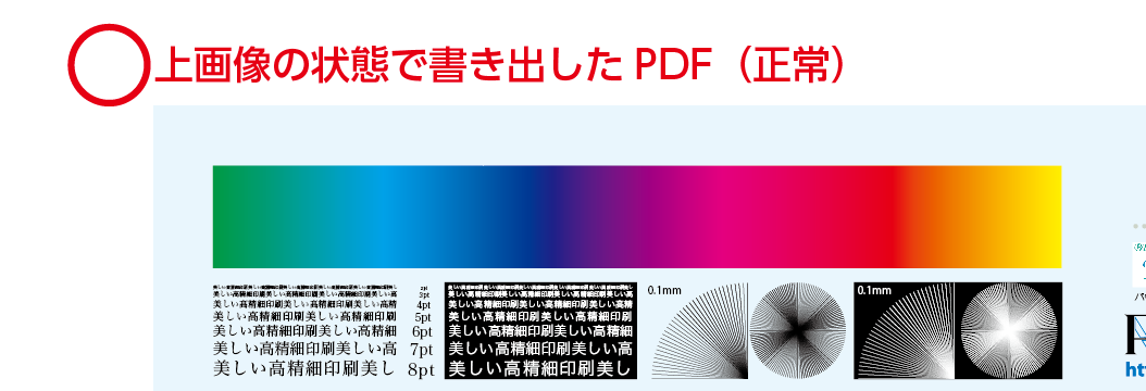 アートボードとドキュメントの位置同じ位置で書き出されたPDF